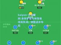 kaiyun·开云官网:多特蒙德主帅发难球员失误，调整战术布局