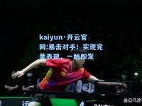 kaiyun·开云官网:暴击对手！实现完美表现，一触即发